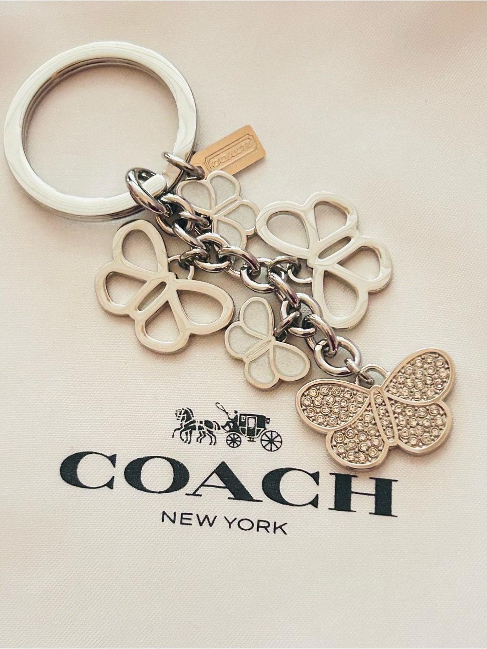 Vintage RARE Coach Y2K Butterfly Keychain/ Bag charm